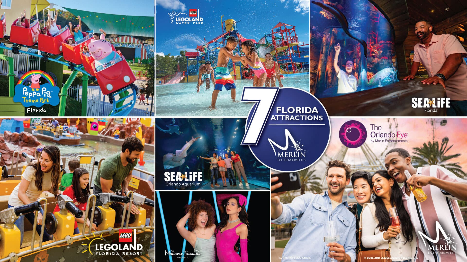 پکیج: The Merlin Florida Ticket — ورود به 7 جاذبه خانوادگی - تصویر اصلی