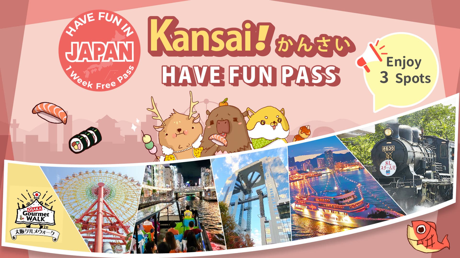 Have Fun in Kansai Pass - 1 Week Free Pass - تصویر اصلی