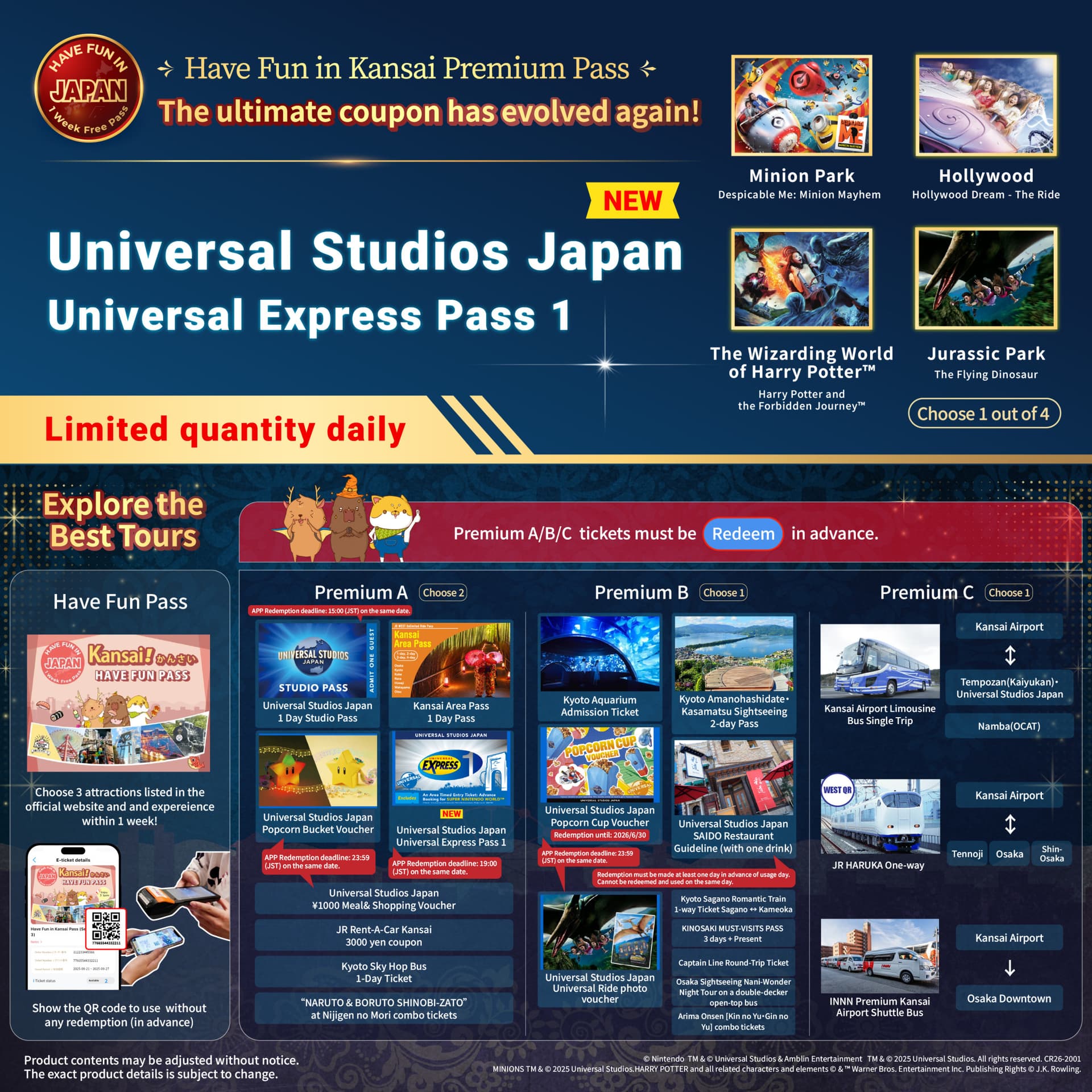 Have Fun in Kansai Premium Pass with Optional 1-Day Universal Studios Japan Ticket - تصویر 3